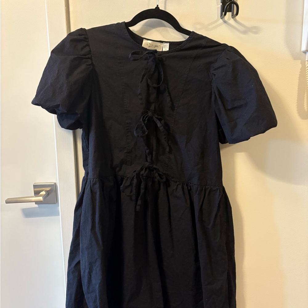 Black Puff Sleeve Dress
